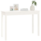 Table console Blanc 110x40x75 cm Bois massif de pin