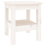 Table basse Blanc 35x35x40 cm Bois massif de pin