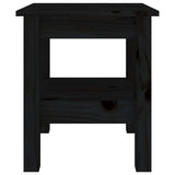 Table basse Noir 35x35x40 cm Bois massif de pin