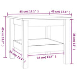 Table basse 45x45x40 cm Bois massif de pin