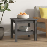 Table basse Gris 45x45x40 cm Bois massif de pin