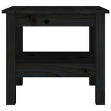 Table basse Noir 45x45x40 cm Bois massif de pin