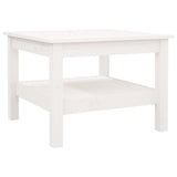 Table basse Blanc 55x55x40 cm Bois massif de pin