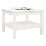 Table basse Blanc 55x55x40 cm Bois massif de pin