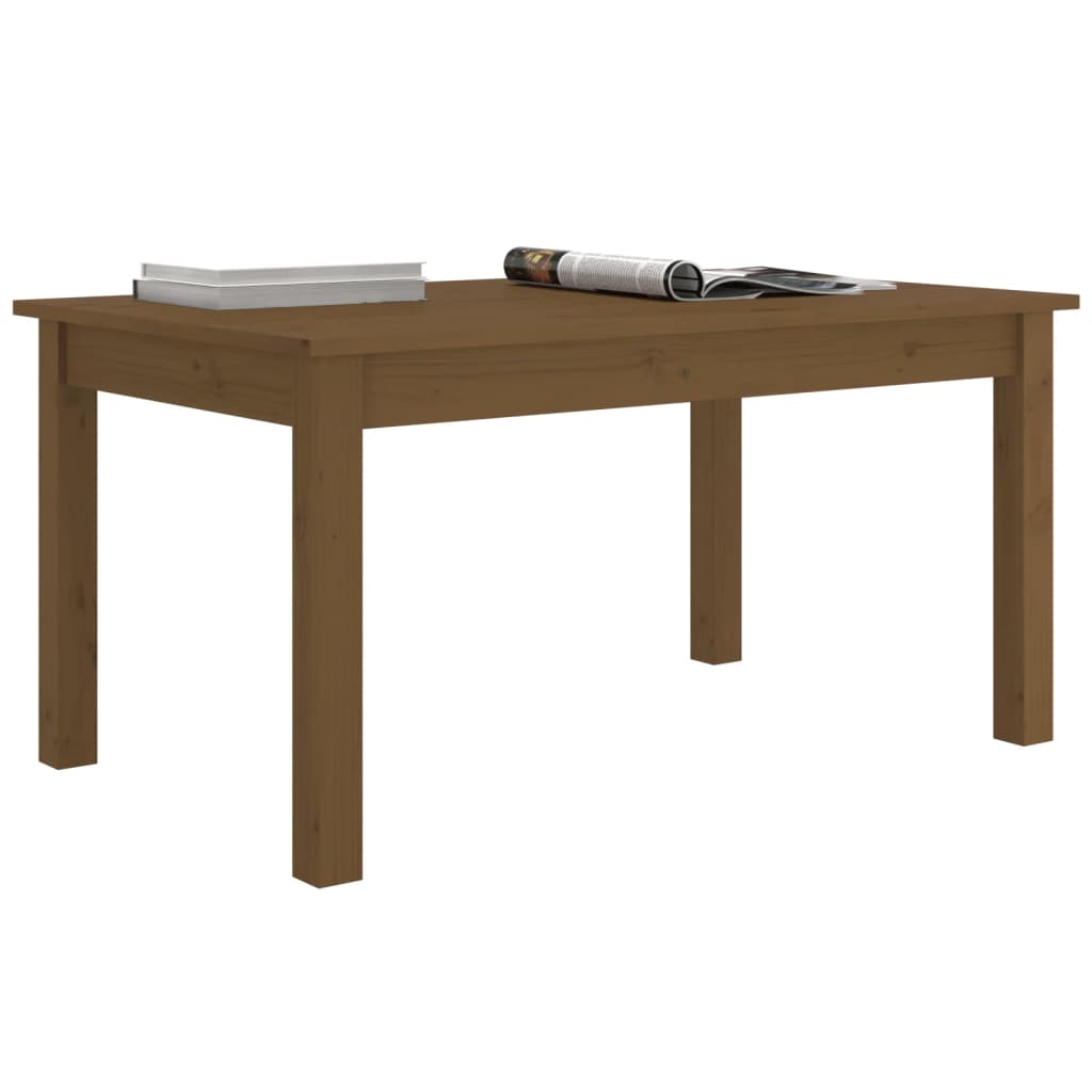 Table basse Marron miel 80x50x40 cm Bois massif de pin