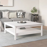 Table basse Blanc 100x100x40 cm Bois massif de pin