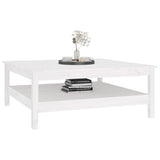 Table basse Blanc 100x100x40 cm Bois massif de pin