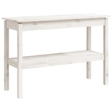 Table console Blanc 110x40x75 cm Bois de pin solide