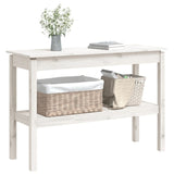 Table console Blanc 110x40x75 cm Bois de pin solide