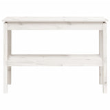 Table console Blanc 110x40x75 cm Bois de pin solide