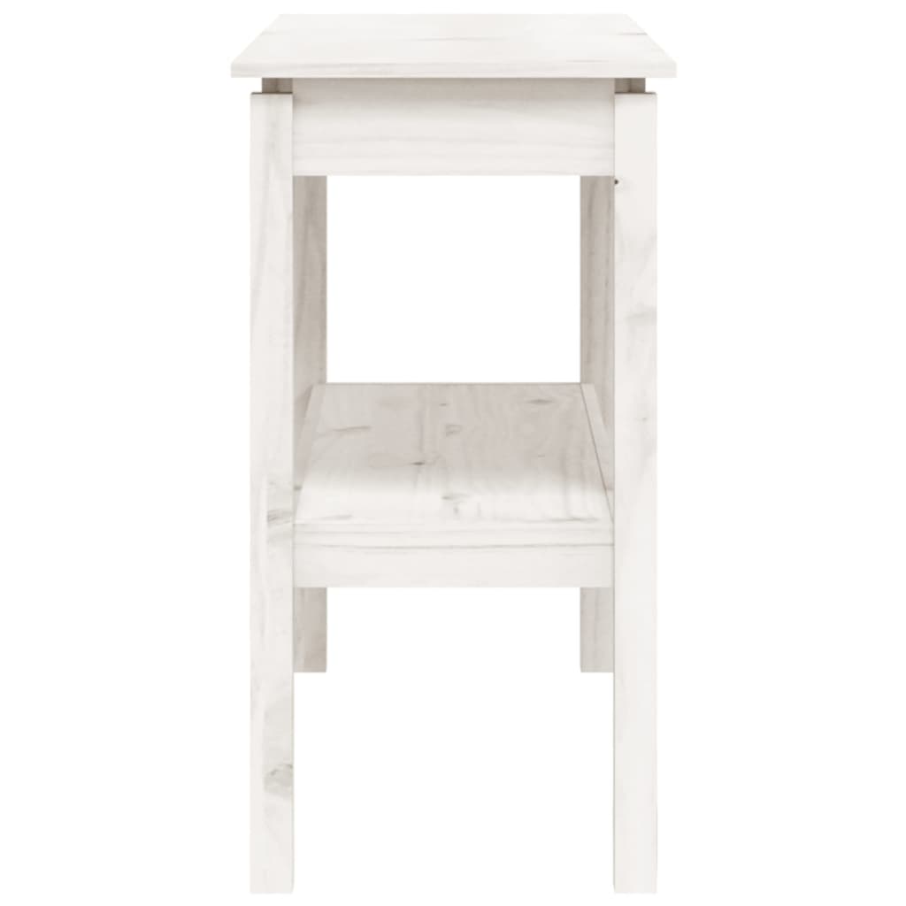 Table console Blanc 110x40x75 cm Bois de pin solide