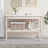 Table console Blanc 110x40x75 cm Bois de pin solide