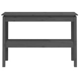 Table console Gris 110x40x75 cm Bois de pin solide