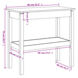 Table console 80x40x75 cm Bois massif de pin