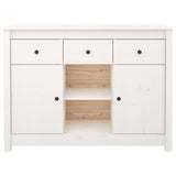 Buffet Blanc 100x35x74,5 cm Bois massif de pin