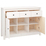 Buffet Blanc 100x35x74,5 cm Bois massif de pin