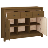 Buffet Marron miel 100x35x74,5 cm Bois massif de pin