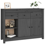 Grey Sideboard 100x35x74 cm Solid Pine Wood