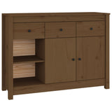 Buffet Marron miel 100x35x74 cm Bois massif de pin