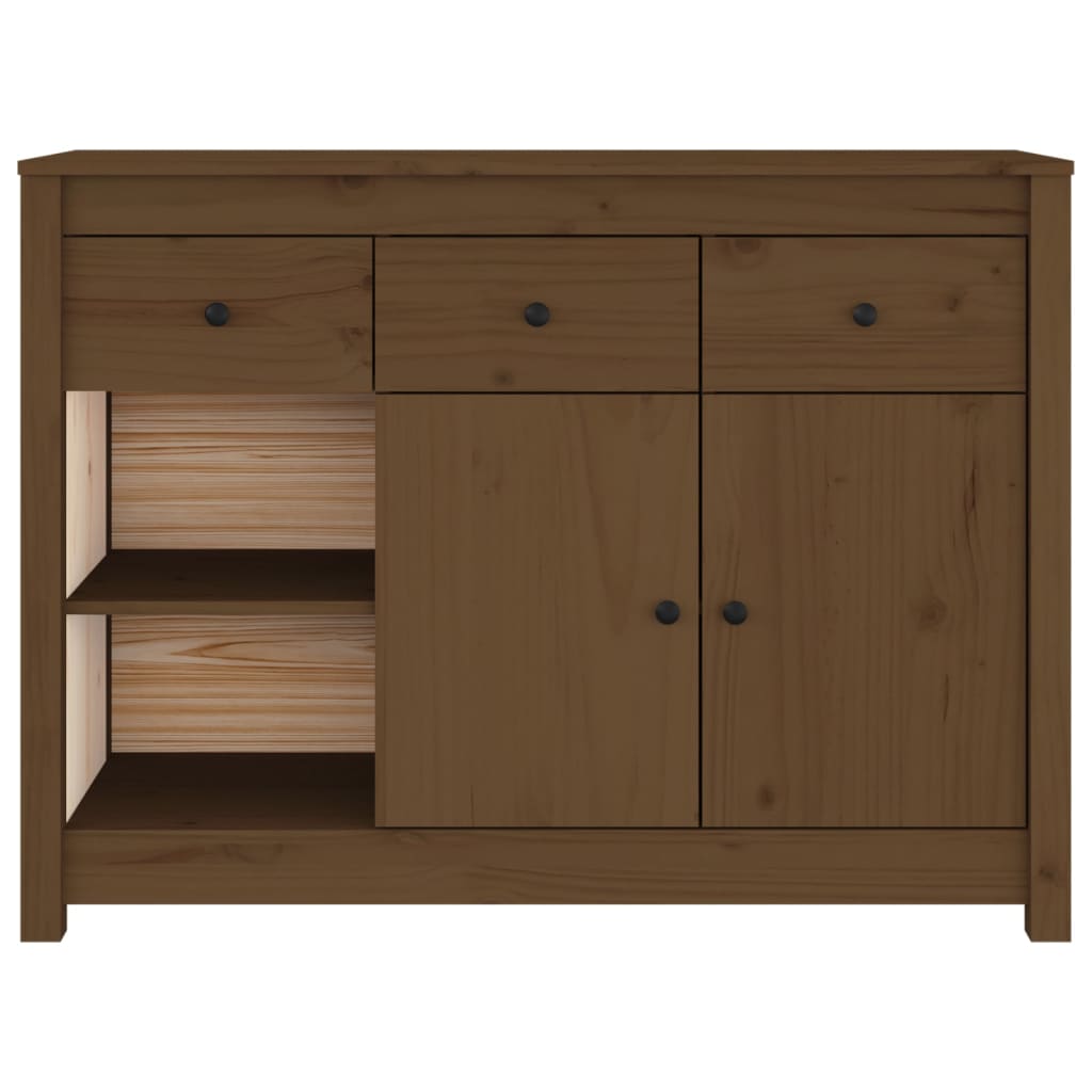 Buffet Marron miel 100x35x74 cm Bois massif de pin