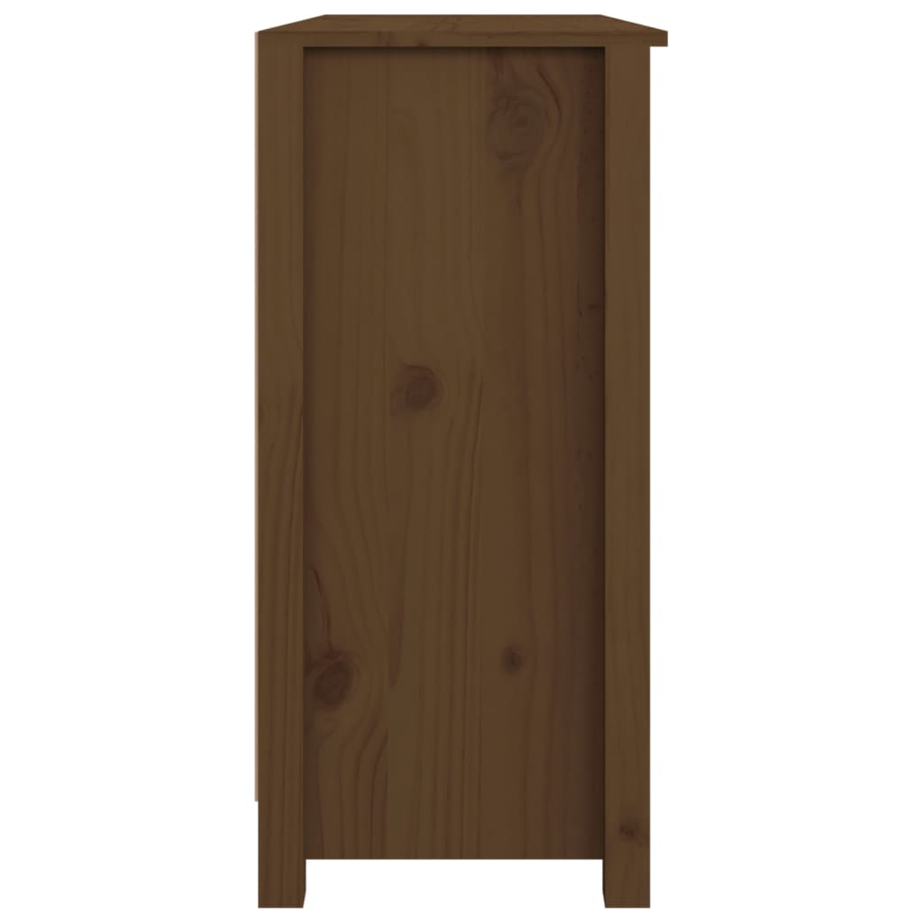 Buffet Marron miel 100x35x74 cm Bois massif de pin