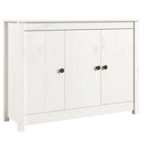 Buffet Blanc 100x35x74 cm Bois massif de pin