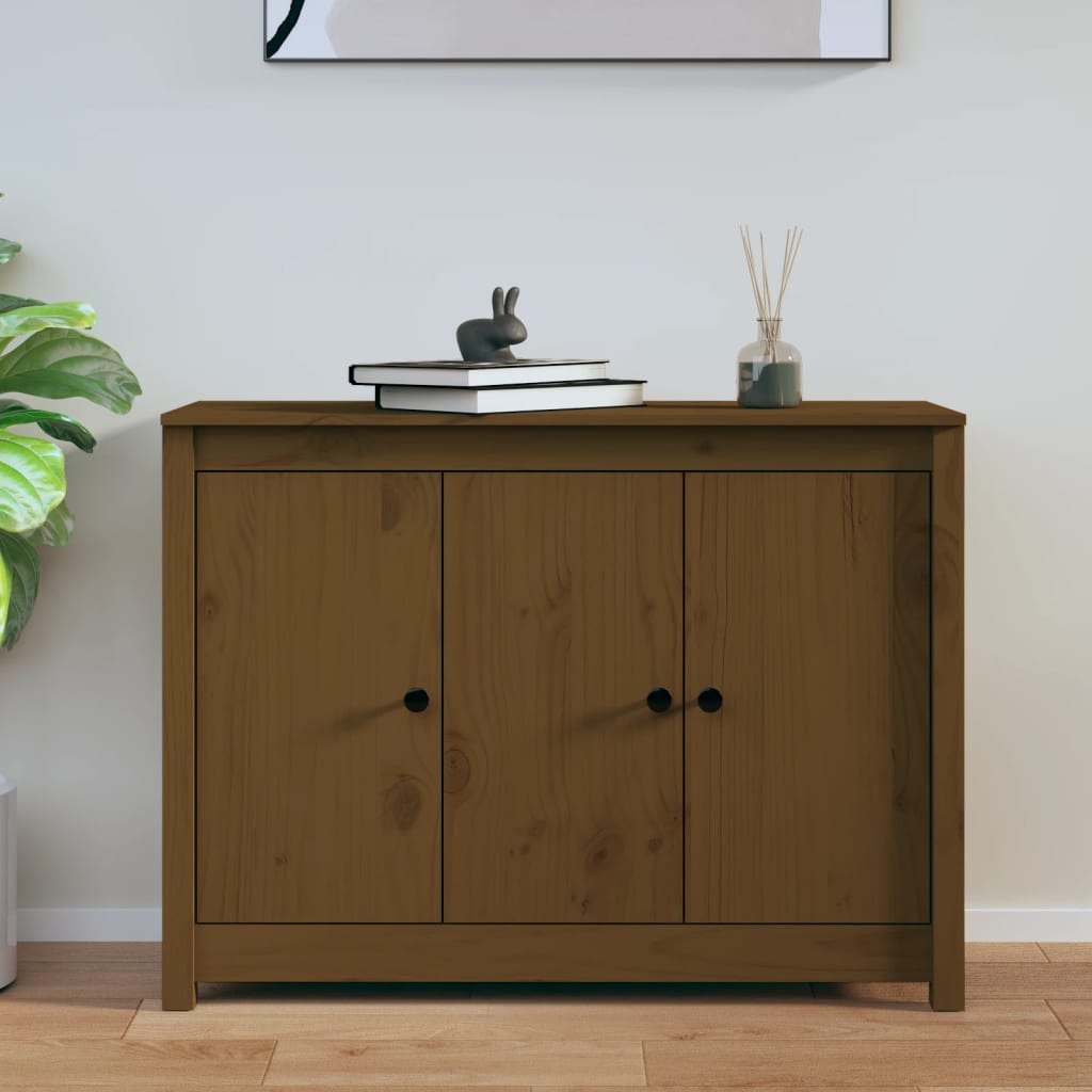 Honey Brown Sideboard 100x35x74 cm Solid Pine Wood