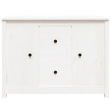 Buffet Blanc 100x35x74 cm Bois massif de pin