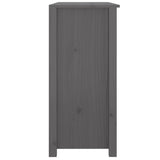 Buffet Gris 100x35x74 cm Bois massif de pin