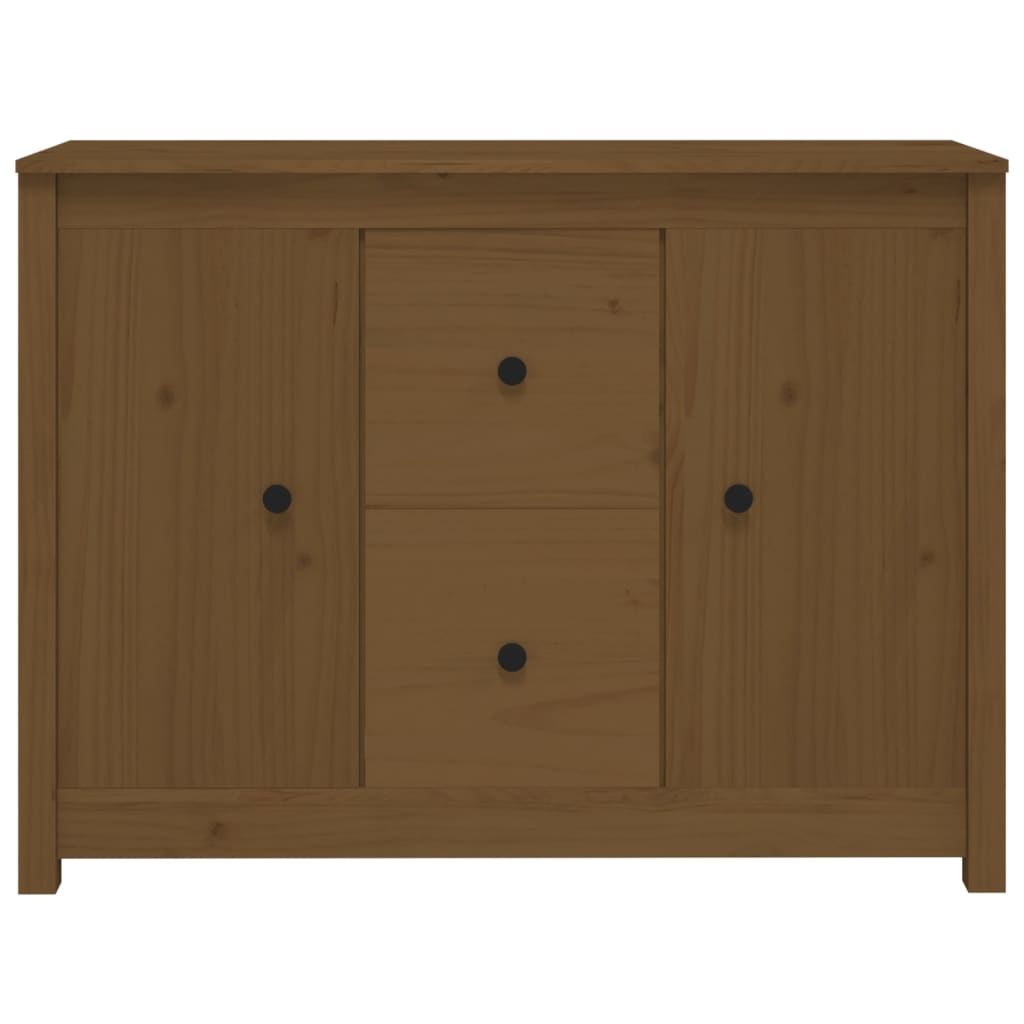 Buffet Marron miel 100x35x74 cm Bois massif de pin