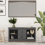 Meuble TV Gris 103x36,5x52 cm Bois de pin massif