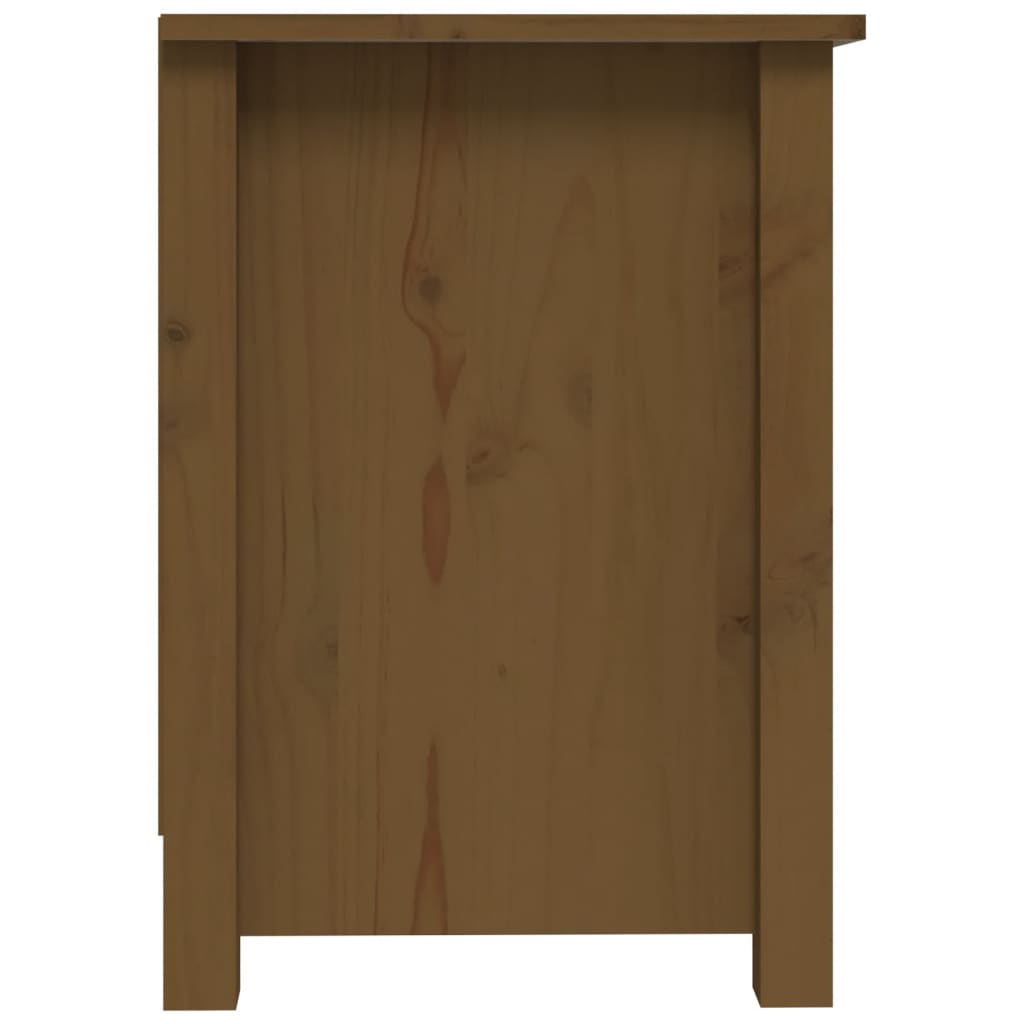 Meuble TV Marron miel 103x36,5x52 cm Bois de pin massif