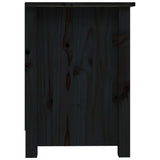 Meuble TV Noir 103x36,5x52 cm Bois de pin massif