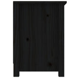 Meuble TV Noir 103x36,5x52 cm Bois de pin massif