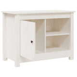 Meuble TV Blanc 70x36,5x52 cm Bois de pin massif