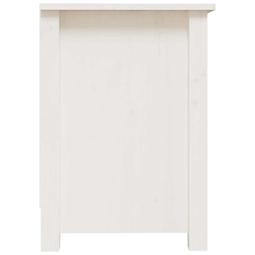 Meuble TV Blanc 70x36,5x52 cm Bois de pin massif