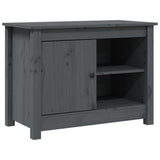 Grey TV cabinet 70x36.5x52 cm Solid pine wood