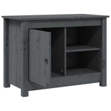 Grey TV cabinet 70x36.5x52 cm Solid pine wood