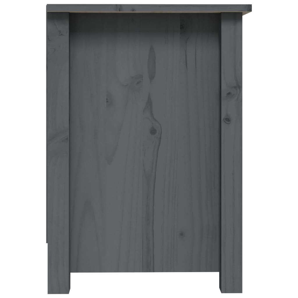 Grey TV cabinet 70x36.5x52 cm Solid pine wood