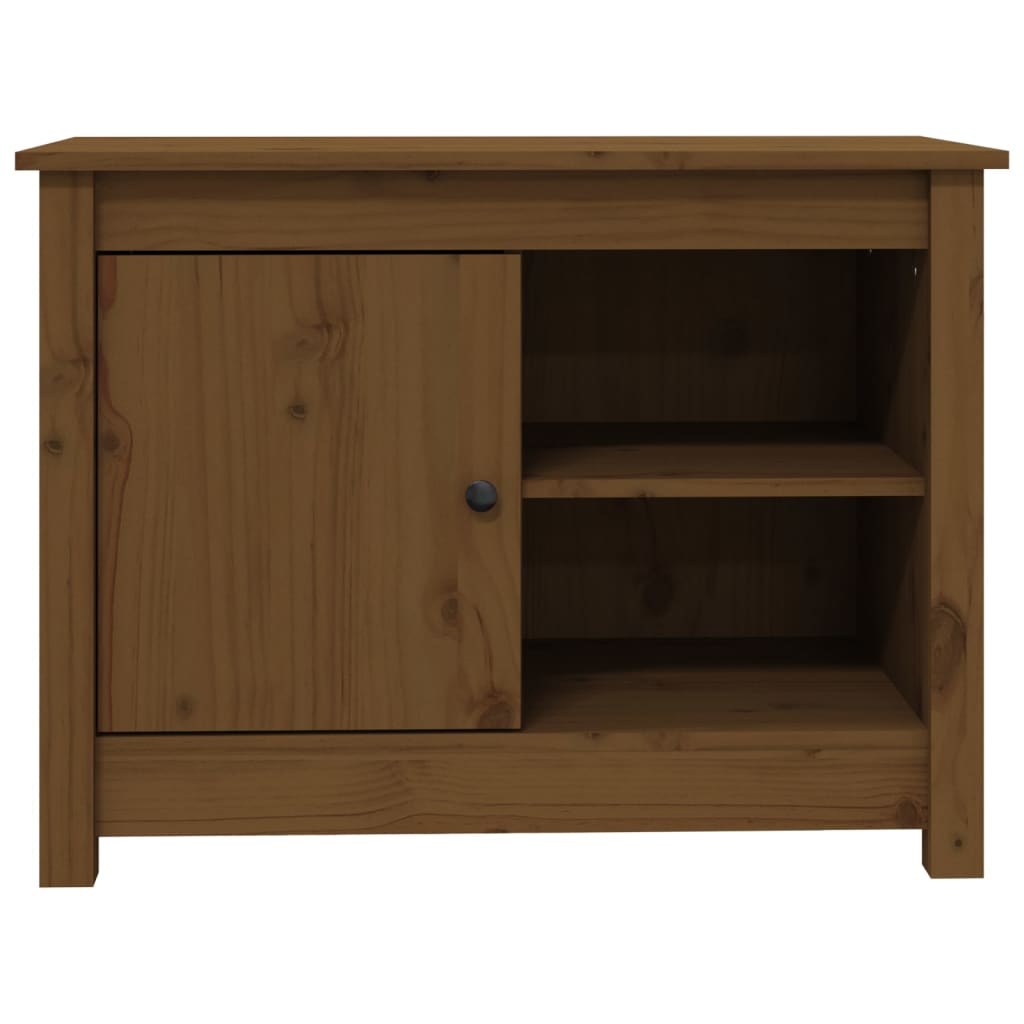 Meuble TV Marron miel 70x36,5x52 cm Bois de pin massif