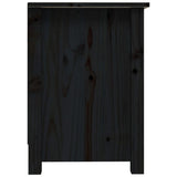 Black TV cabinet 70x36.5x52 cm Solid pine wood