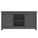 Grey TV cabinet 103x36.5x52 cm Solid pine wood