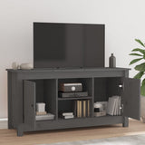 Grey TV cabinet 103x36.5x52 cm Solid pine wood