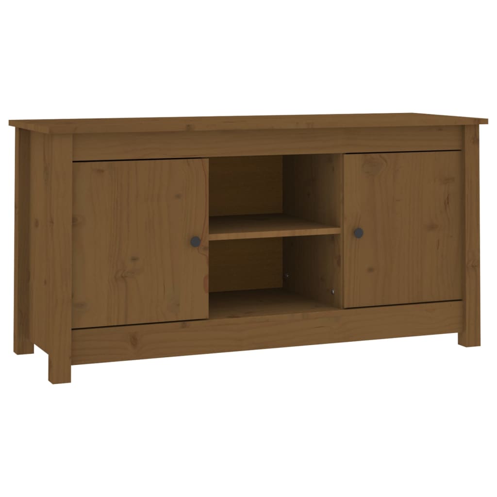 Honey Brown TV Cabinet 103x36.5x52 cm Solid Pine Wood