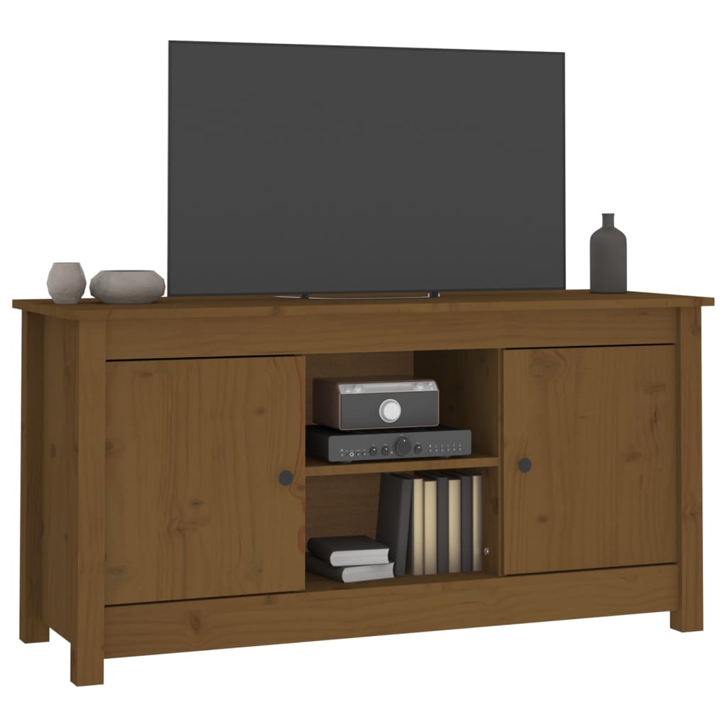 Honey Brown TV Cabinet 103x36.5x52 cm Solid Pine Wood