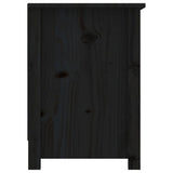 Meuble TV Noir 103x36,5x52 cm Bois de pin massif