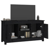 Meuble TV Noir 103x36,5x52 cm Bois de pin massif