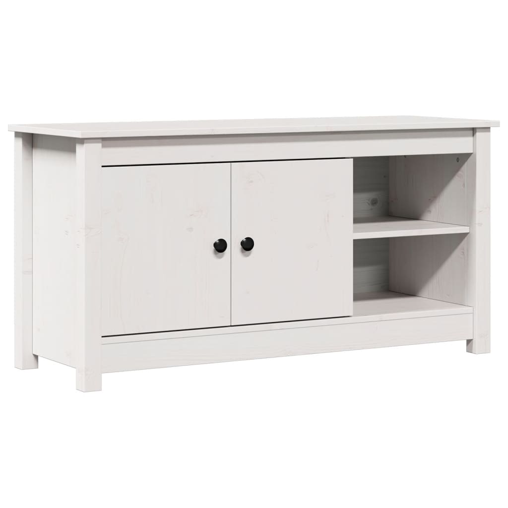 White TV cabinet 103x36.5x52 cm Solid pine wood