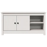 White TV cabinet 103x36.5x52 cm Solid pine wood