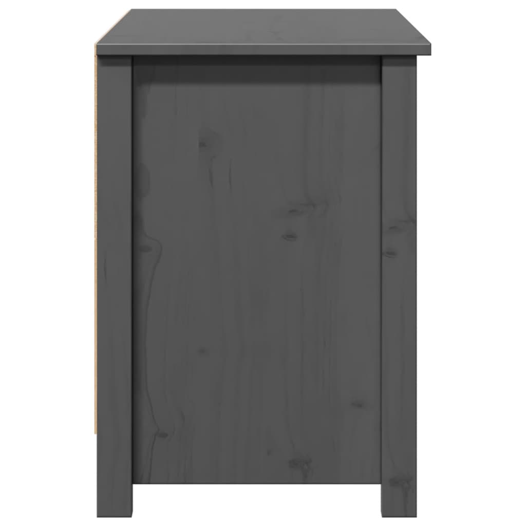 Meuble TV Gris 103x36,5x52 cm Bois de pin massif